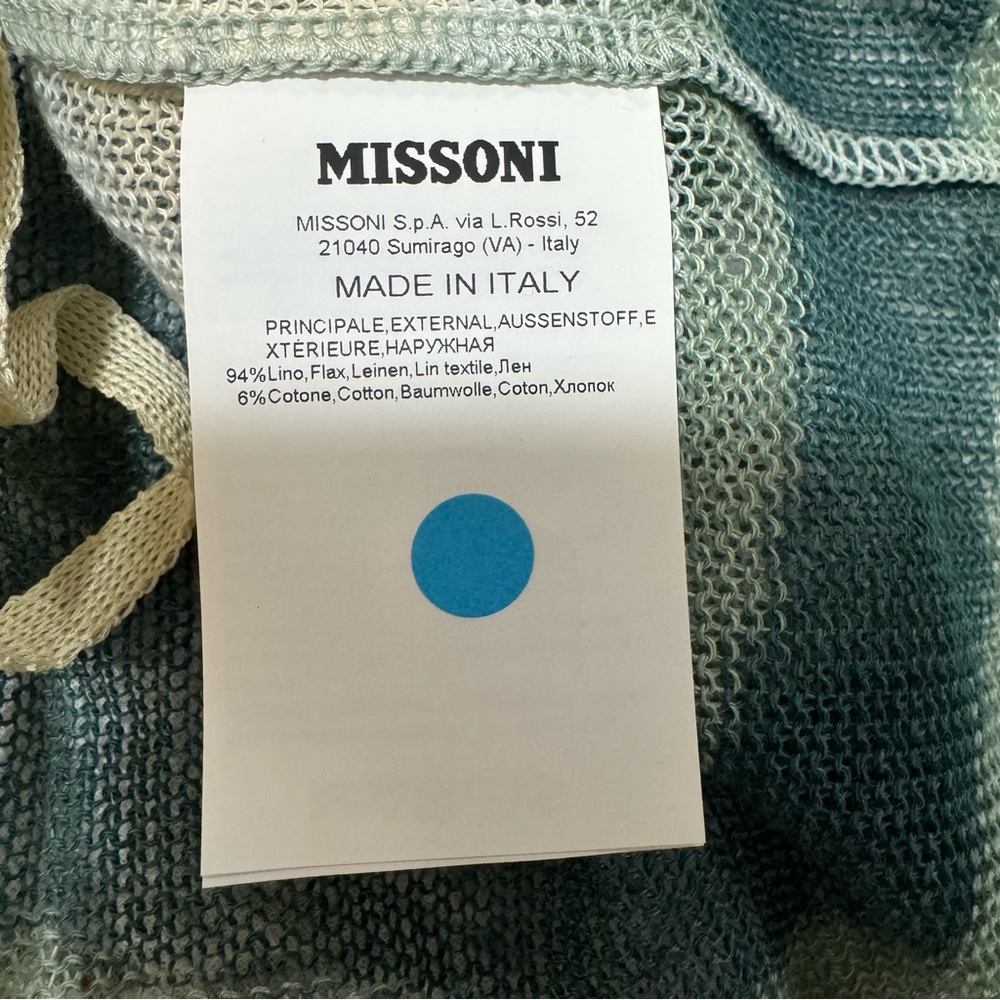 Missoni Sheer Knit Long Sleeves Sweater Linen Cotton Size 40 or US Size 4 - Picture 9 of 13